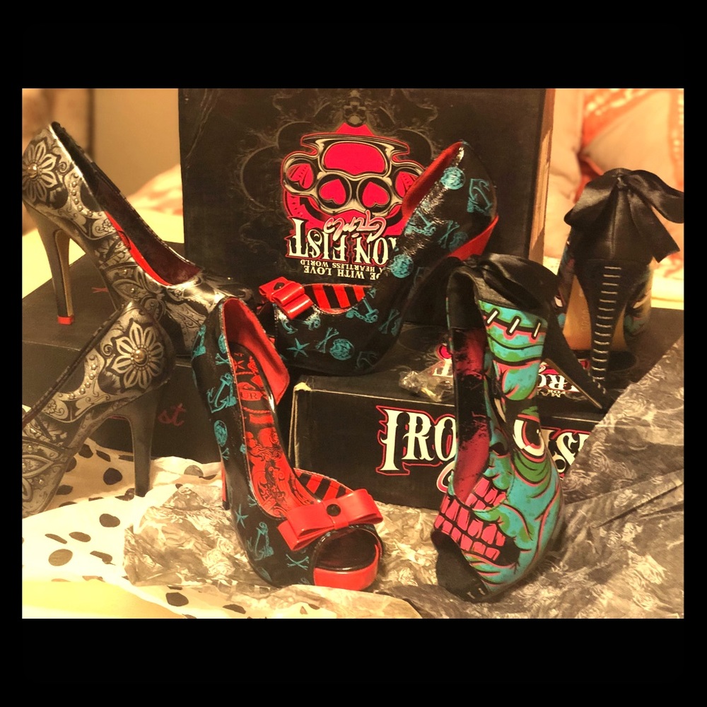 3 pair of brand new Iron fist girls shoes ,